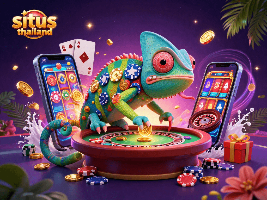 Experience vibrant slot games at situs thailand with golden coins and exciting gameplay.