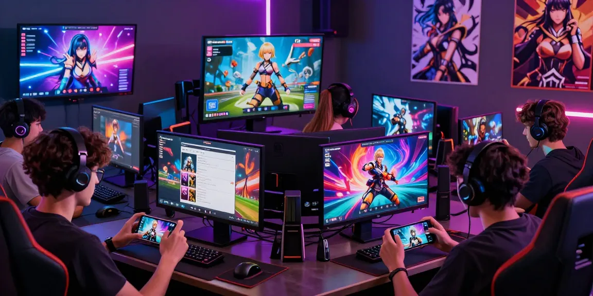 Players immersed in multiplayer hentai game experiences on mobile devices, showcasing vibrant visuals.