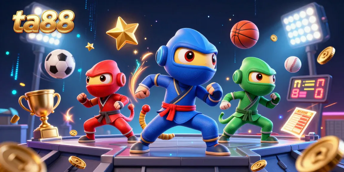 Experience thrilling gaming with ta88 as ninja chameleons masterfully engage in synchronized martial arts on a dynamic rooftop scene.