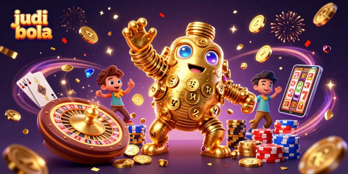 Engage in judi bola with a vibrant 3D scene showcasing exciting casino elements and dynamic gameplay.